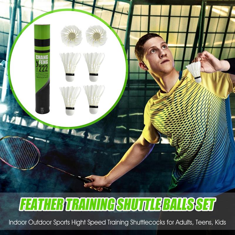 12Pc Badminton Shuttlecock Fea - Badminton Raket 评论和价格